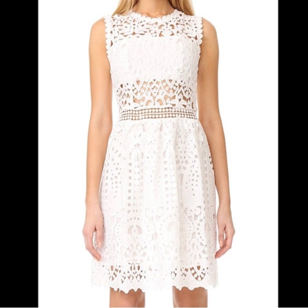 Chic White Lace Mini Dress